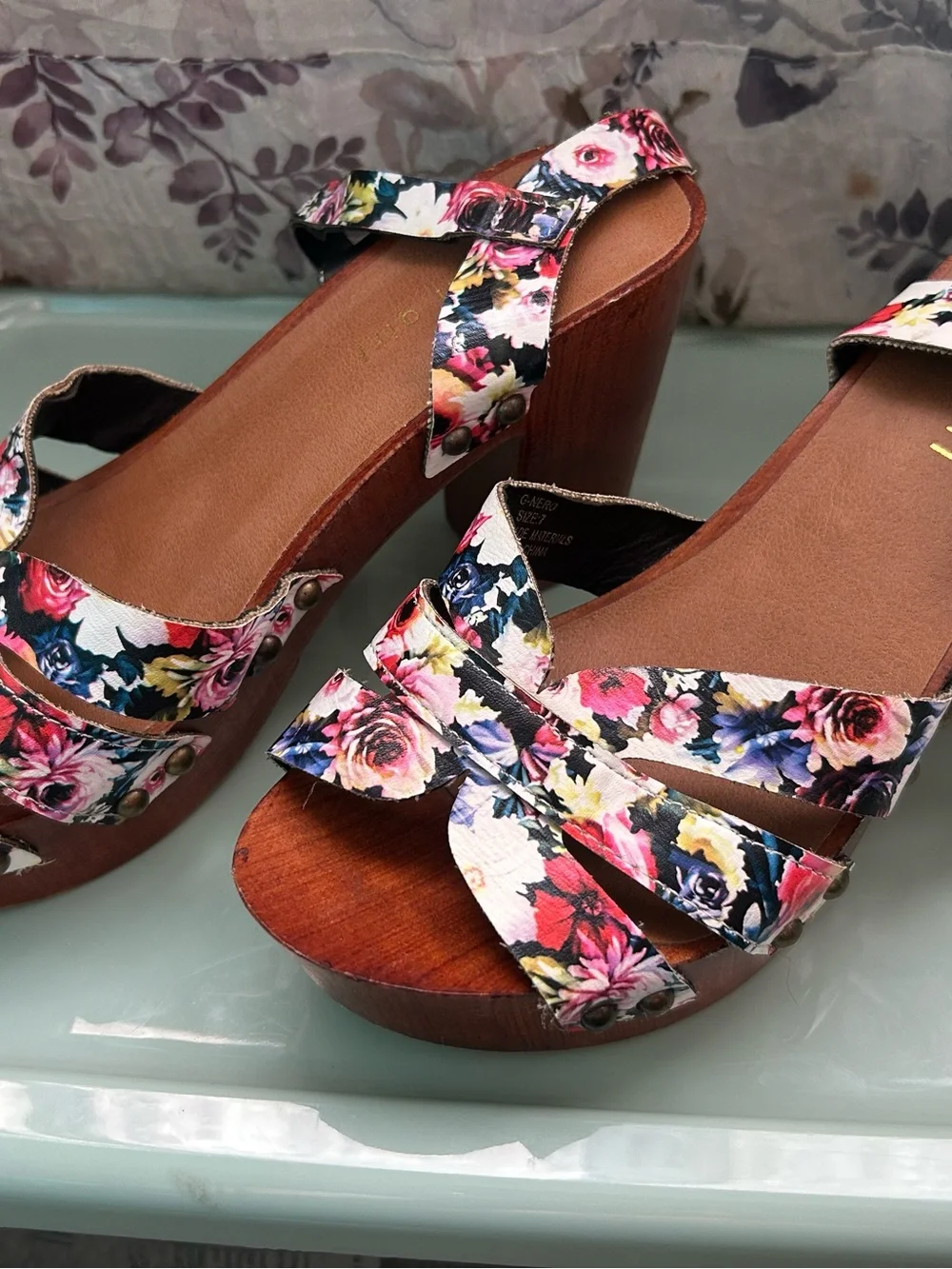 Madden Girl Floral Multicolor Platform Wedges